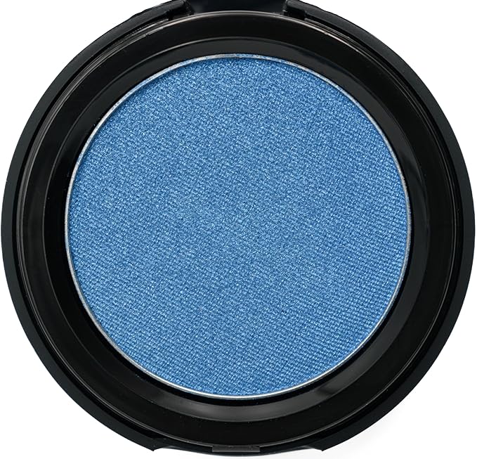Avalanche Medium Royal Blue Denim Metallic Shimmering Smokey Eye Pressed Powder Single Vegan Eyeshadow; Talc, Paraben & Cruelty Free
