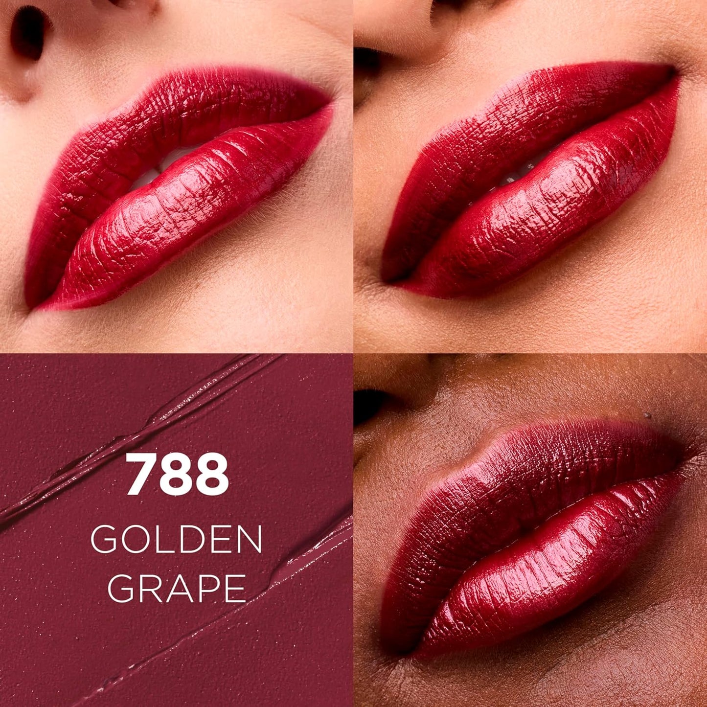 L'Oreal Paris Colour Riche Original Creamy, Hydrating Satin Lipstick with Argan Oil and Vitamin E, Golden Grape , 1 Count