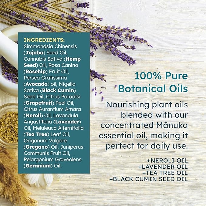 Manuka Face Oil (1 Oz) - Manuka Skin Care Facial Oil Serum for Dry or Sensitive Skin – Anti-Aging Oil for Face for Women & Men