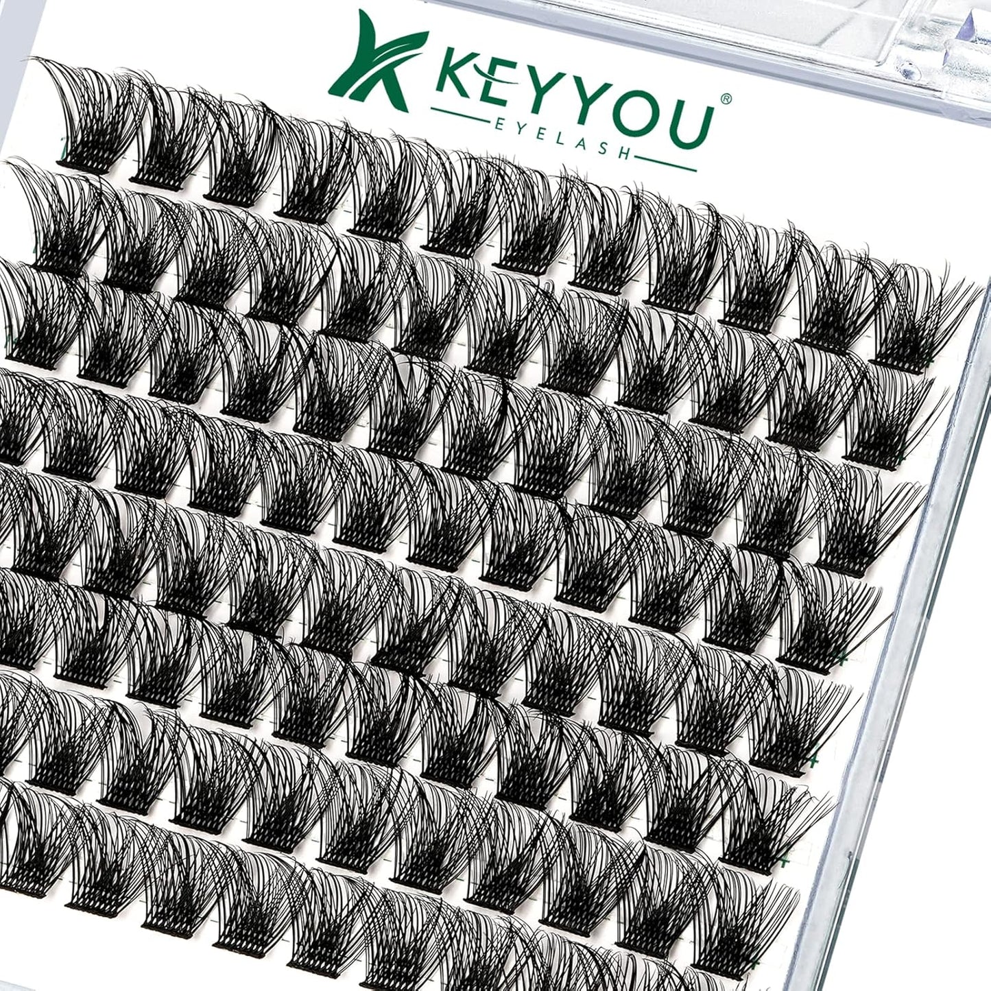 Lash Clusters 96pcs Individual Lashes Y03 D Curl 14mm Cluster Lashes KEYYOU Volume Wispy Lash Extension Soft&Comfortable Easy DIY at Home(Y03 D-14mm)