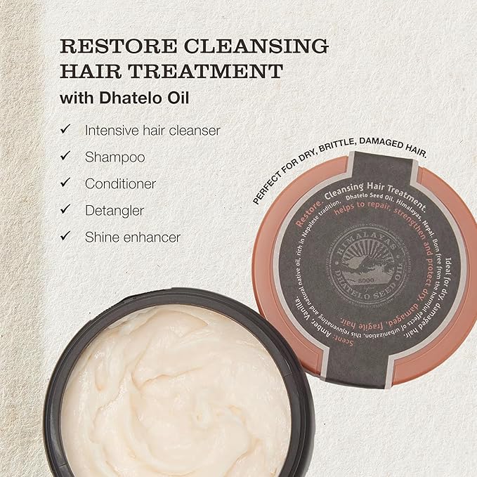 Tweak’d by Nature - Restore Cleansing Hair Treatment, Hair Mask for Damaged Hair, 5-in-1, Strengthens and Nourishes Dry Hair for Silky and Soft Feel, Cruelty Free (8 ounces)