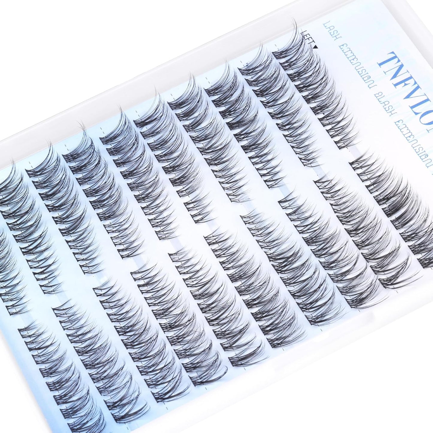 Wispy Lash Extension Kit Natural Lash Clusters 180Pcs Individual Lashes Clusters Kit Natural Eyelash Extension Kit C Curl Cluster Eyelash Extensions with Bond and Seal and Tweezers by TNFVLONEINS