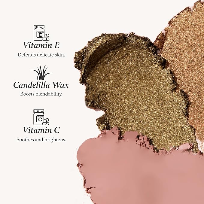 Julep Eyeshadow 101 Crème-to-Powder Waterproof Eyeshadow Stick – Silver Moonlight Shimmer – Long-Lasting, Crease-Proof, Medium Golden-Beige Shimmer Eyeshadow with Built-in Smudger