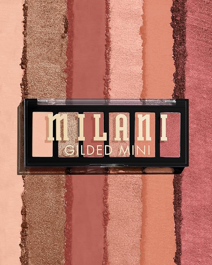 Milani Gilded Mini Eyeshadow Palette with 6 Matte & Shimmer Hues - It's All Rosé