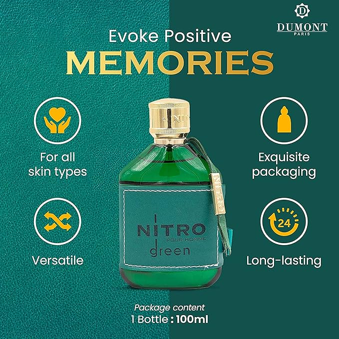 Nitro Green Eau De Parfum - Vibrant Weekend Fragrance - 3.4 Fl Oz