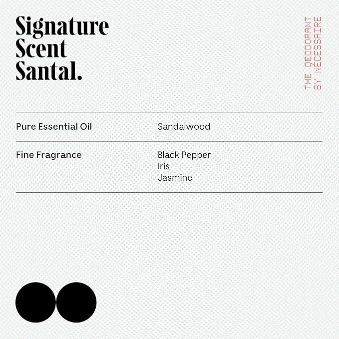 Nécessaire The Deodorant Santal | Aluminum Free Deodorant For Women & Men. Extra Strength Treatment with Mandelic Acid. Free of Baking Soda, Ozokerite & Silicones (75 g/2.5 oz)