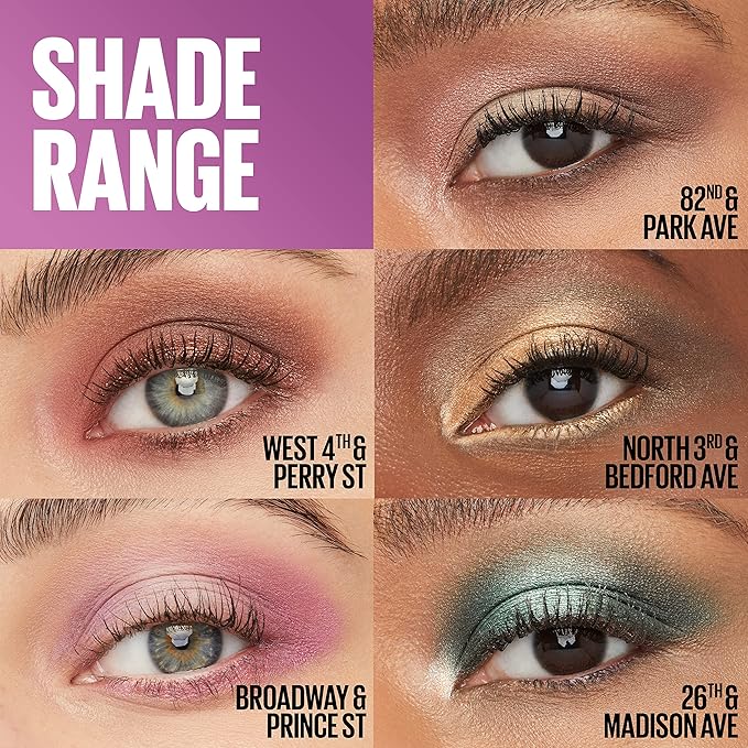 Maybelline New York Shadow Blocks Shadow Blocks Eyeshadow Palette, Stacked Eye Shadow Trio, West 4th & Perry St, 0.08 oz